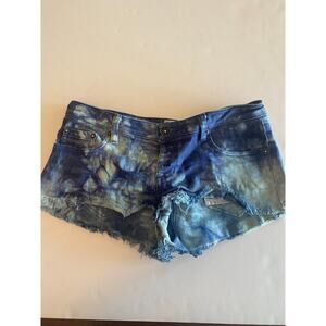 RVCA Women’s size 27 Nature X Industry Jean Shorts Cutoff Distressed Denim